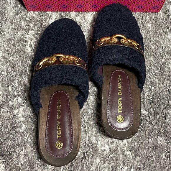 NIB Tory Burch Jessa Shearling Clog - Picture 6 of 11